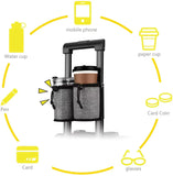 Luggage Cup Holder Travel Essentials Cup Holder Hands-Free Drink Holder with 2 Coffee Mugs Suitcase Drink Bag Travel Luggage Acc