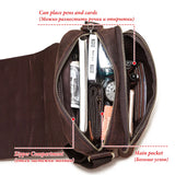 Fashion Crazy Horse Leather Men's Messenger Bag Flap Large Capacity Crossbody Bag Top Quality Shoulder Bag Sling Bag Tote