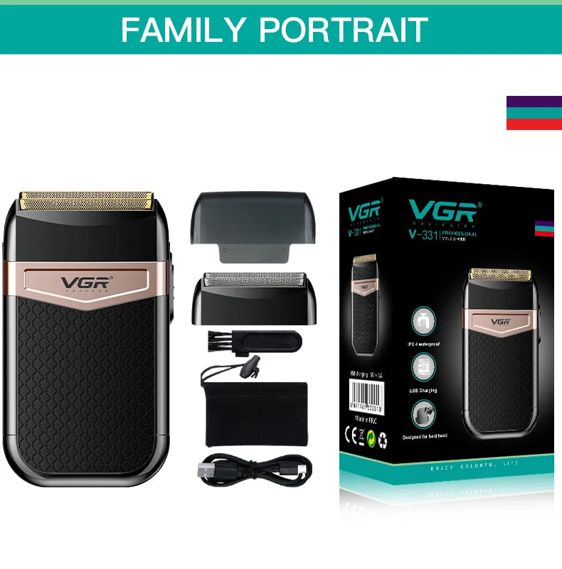 VGR Razor Electric Shaver Hair Trimmer Professional Beard Cutting Machine Foil Shaving Machine for Men V-331