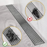 7cm 5-15M Cutable Shower Drain Hair Catcher Self-Adhesive Floor Drain Stickers Disposable Mesh Sink Strainer Filter For Bathroom