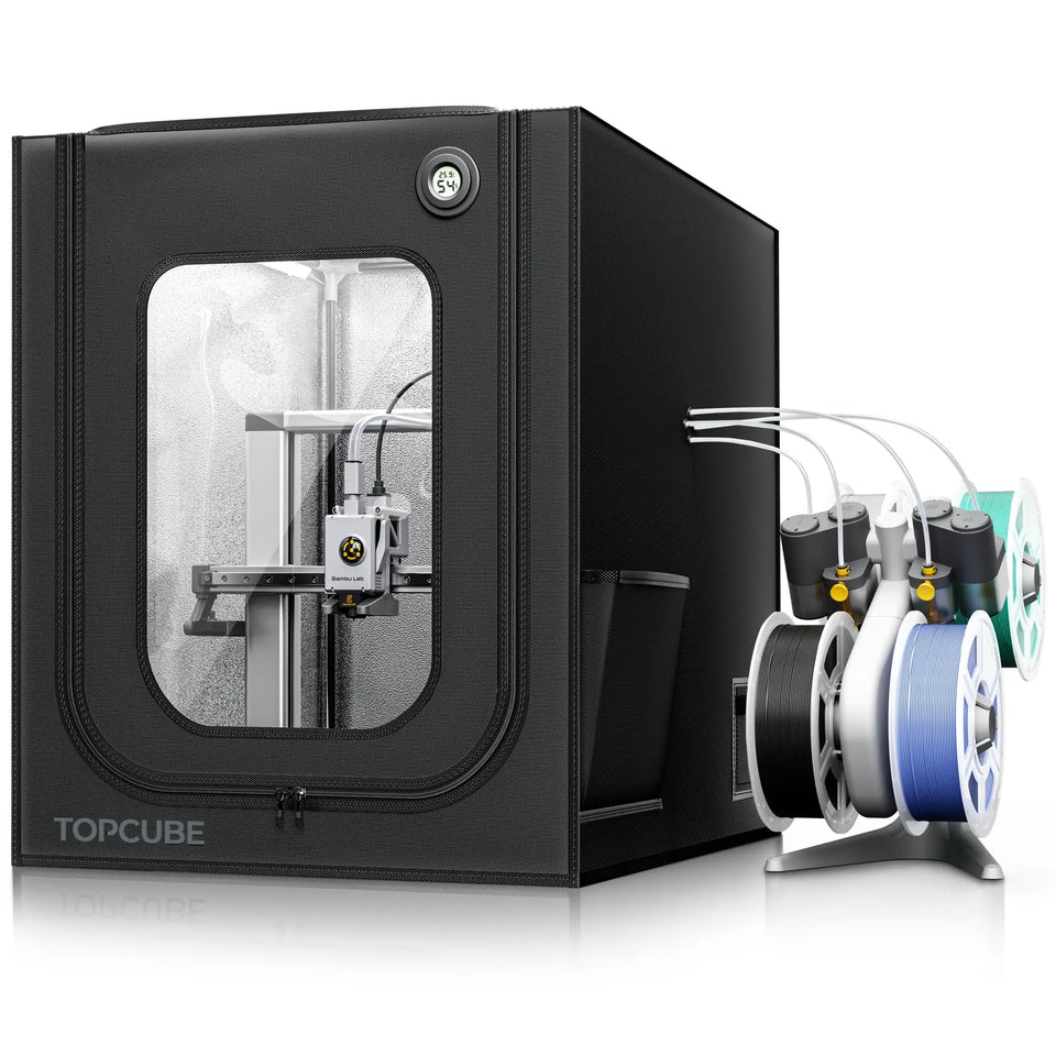 YOOPAI 3D Printer Enclosure For Bambu Lab A1/A1 mini Large Size Enclosure with LED Light Fireproof Waterproof Dustproof  Black