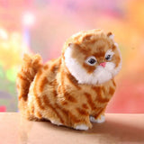 Electronic Plush Cats With Meowing Sound Lovely Decoration Animal Doll Toy Cute Electric Cat Soft Kids Pet Model For Kids Gift