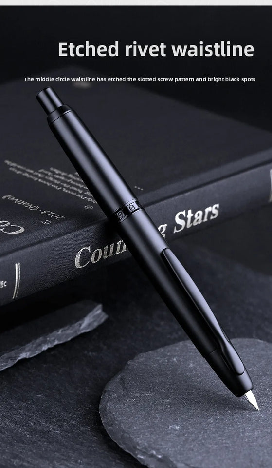 MOONMAN A1 Metal Press fountain pen Fish scale pattern design EF 0.4MM Nib writing ink pens school office supplies gifts pen