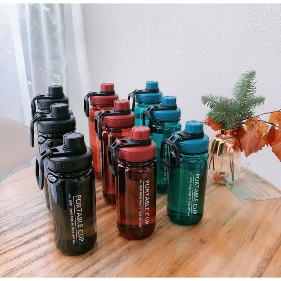 Fashion Drinking Water Bottle 600/800/1000ML Plastic Tea Coffee Cup Large Capacity Water Cup Outdoors