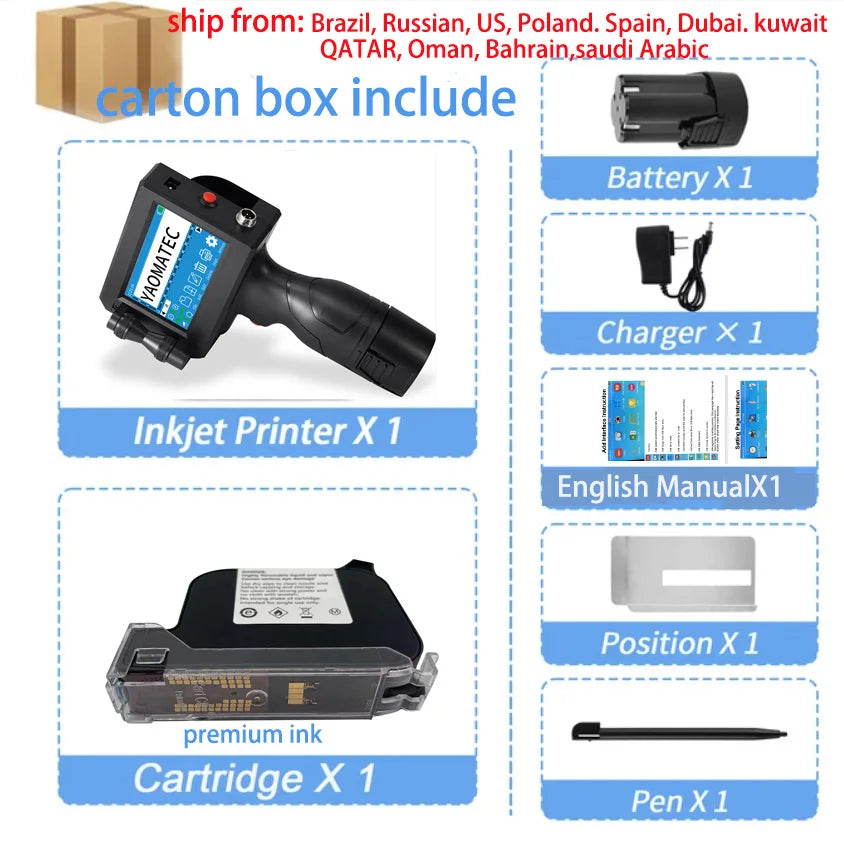 S1730  28 language date number logo expiry date label plastic carton hand jet handheld thermal inkjet printer