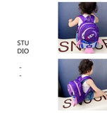 Childrens Anti Slip Backpack 1-3Years Old Space Rocket Towing Rope Kindergarten Backpack Childrens Early Education Bag New Model