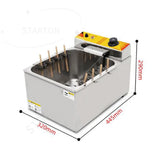Commercial Korean 12L Cheese Corn Hot Dog Deep Fryer Machine Cheese Electric Mozzarella Fryer for Food Truck