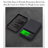 Digital Pocket Scale 1000g x 0.01g Weigh Gram Scale Mini Scale with Backlit LCD 7 Units Tare Battery Included Black for Kitchen