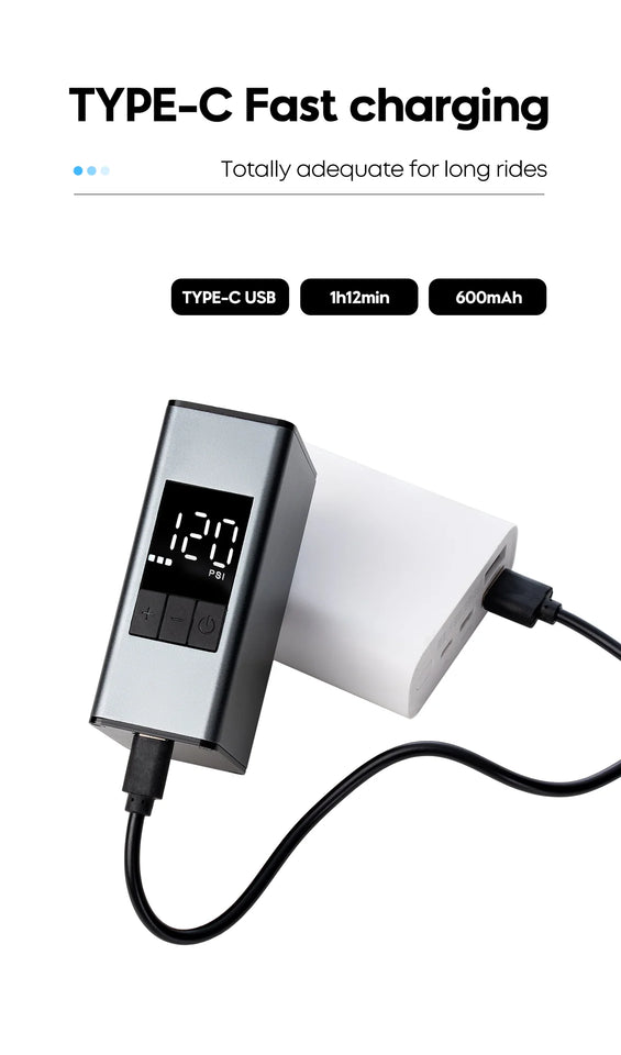 150 PSl Bike Air Electric Pump CYCLAMI A3 MAX Real-time Data Display Portable Pocket Auto MINI Tire Inflator For Bicycle Car