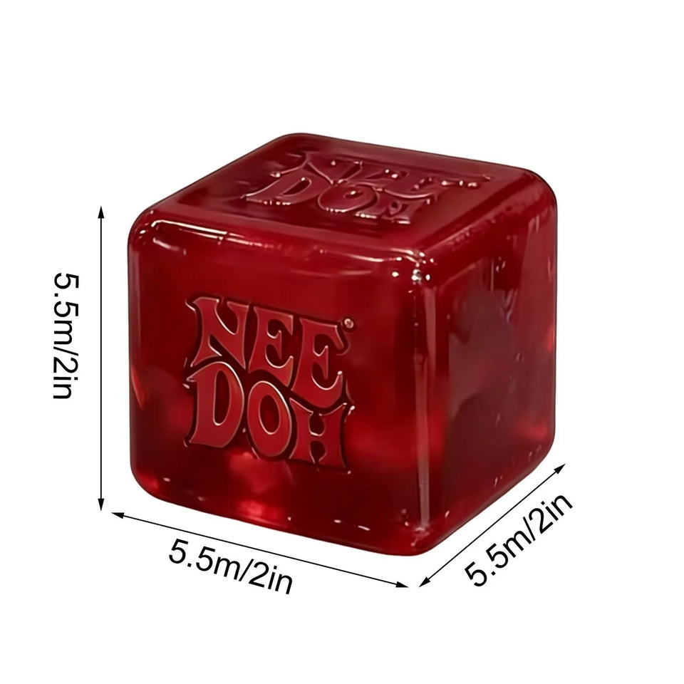Dr Pepper X NeeDoh Nice Cube Squishy Stress Relief Toy Soft Squeeze Fidget Cube for Kids & Adults Anxiety Relief Sensory Toy