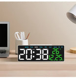 Digital Led Alarm Clock Temperature Date and Week Display Table Clock Night Mode Brightness Adjustable Electronic Alarm Clocks