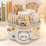 1 Piece of 360 ° Rotating Pen Holder - Multifunctional Office Desk Organizer, Suitable for Makeup Pens and Student Stationery