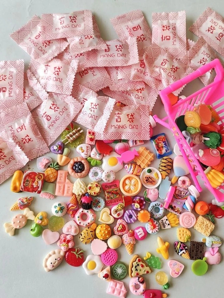 5/30/60pcs Mini Simulation Supermarket Snack Blind Bag Cute Children's Party Kitchen Accessories Blind Box Toys Randomly Sent