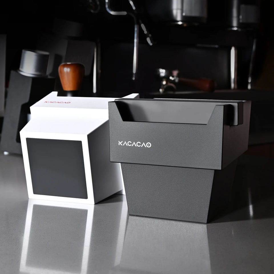 KACACAO Coffee Knock Box Espresso Grounds Container Dump Bin Bucket Anti Slip Powder Beveled Residue Barista Accessories Tools