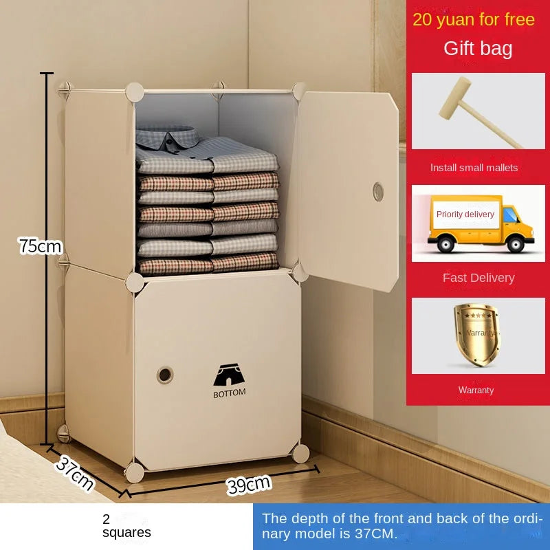 Clothes Folding Cabinets Locker Dustproof Foldable Simplicity Children Wardrobe Bedroom Furniture Organizador De Zapatos
