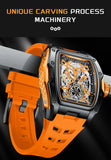 LIGE New Watches Mens Skeleton Mechanical Automatic Watch Top Brand Luxury Luminous 30M Waterproof Watch For Men reloj hombre