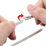 Metal Cable Ties Stainless Steel Self Locking Fastening Rings Heavy Duty Cables Tie Strap Exhaust Wrap Organizer For Home Office