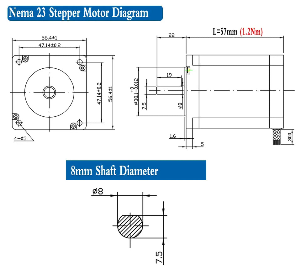 Linear Rail Kit Sliding Table Ball Screw Module Slide Stage 50-300mm Stroke Nema23 Stepper Motor 1.2Nm Power Supply Driver CNC
