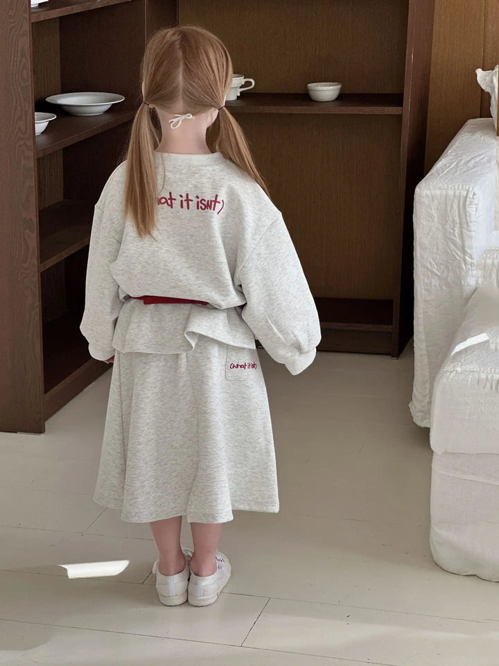2025 Autumn Winter Girls' Outfit Vacation Children Letter Print Sweatshirt 2piece Set Skirt Casual Pullover Top 3y-10y Suit