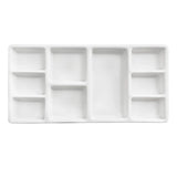 Ceramic Rectangular Paint Pallet White Durable Pigment Tray for Oil Watercolor Painting Artist Supplies Color Mixing Plate