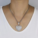 2026 New Arrivals Shiny Heart Shaped Pendant Necklace Micro Pave Bling Cubic Zirconia For Women Fashion Valentine's Day Gift