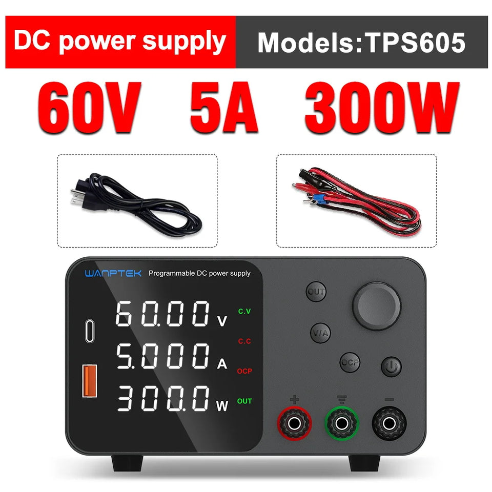 Wanptek Adjustable DC power supply 30V 5A 10A 60V 5A 120V 3A 160V 2A Lab Bench Power Source Stabilized Voltage power supply