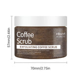 Hllozzi 200g coffee body scrub deep cleansing exfoliating cocoa plant squalane moisturizing