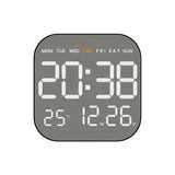 Metal Brushed Wall Clock Multifunctional Electronic Clock LED Electronic Alarm Clock Minimalist Alarm Clock LED Electronic Clock