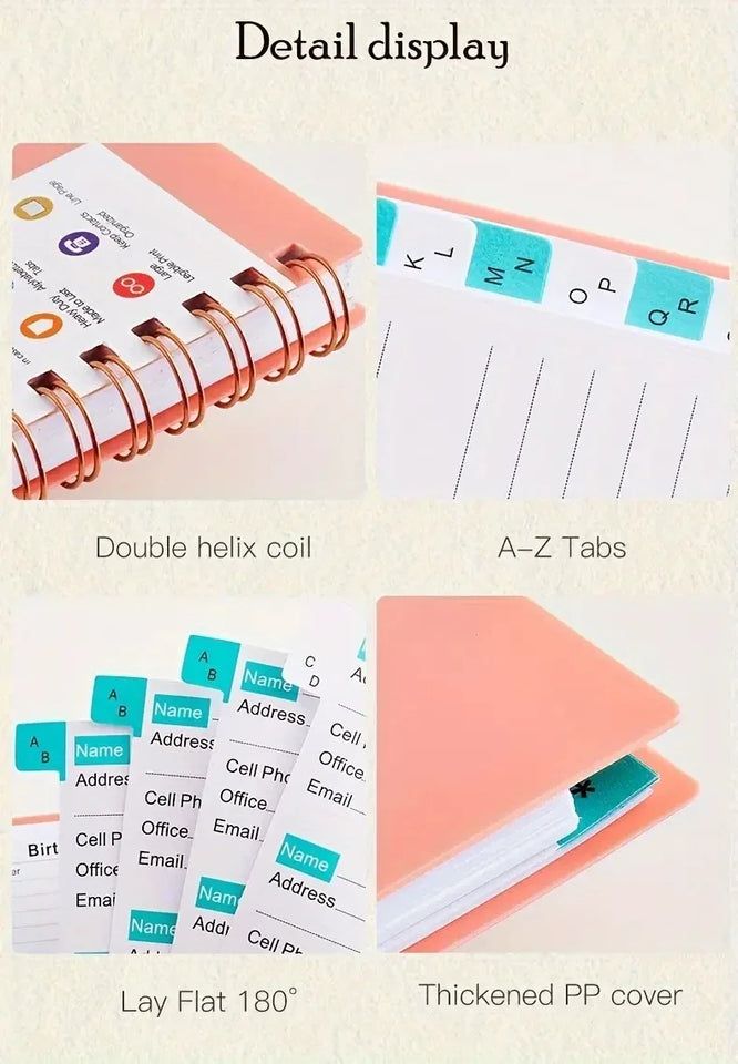 MINI Size Notebook Telephone Address & Birthday Book With Alphabetic Tabs Notepad Notebooks Writing Pads Office School Supplies