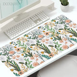 Mouse Pad Gaming Green Plant Leaves XL Custom Computer Mousepad XXL Playmat Natural Rubber Office Carpet Soft Desktop Mouse Pad