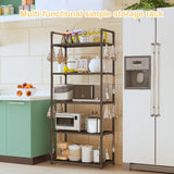 5-Shelf Adjustable Storage Shelves Heavy Duty Rack Storage Shelving Unit 66 Lbs Capacity Organizer for Kitchen,Garage,Bathroom