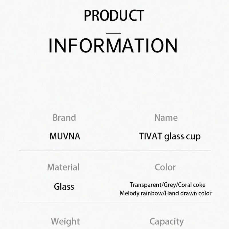 MUVNA Glass Coffee Cup 100ml 160ml 220ml 320ml Espresso Cups Coffee Accessories Anti-Scald Coffee Mugs Glass Transparent Gray