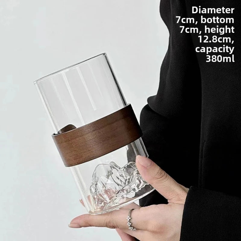 Japanese-style glass retro ethnic wind high temperature resistant Mount Fuji tea cup home snow mountain cup coffee cup