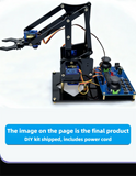 DIY Black Robotic Arm Construction Kit - Learn Welding, Basic Electronics, Circuit Design & Control, Perfect for STEM Projects, Maker Education, Beginners Tech Gift