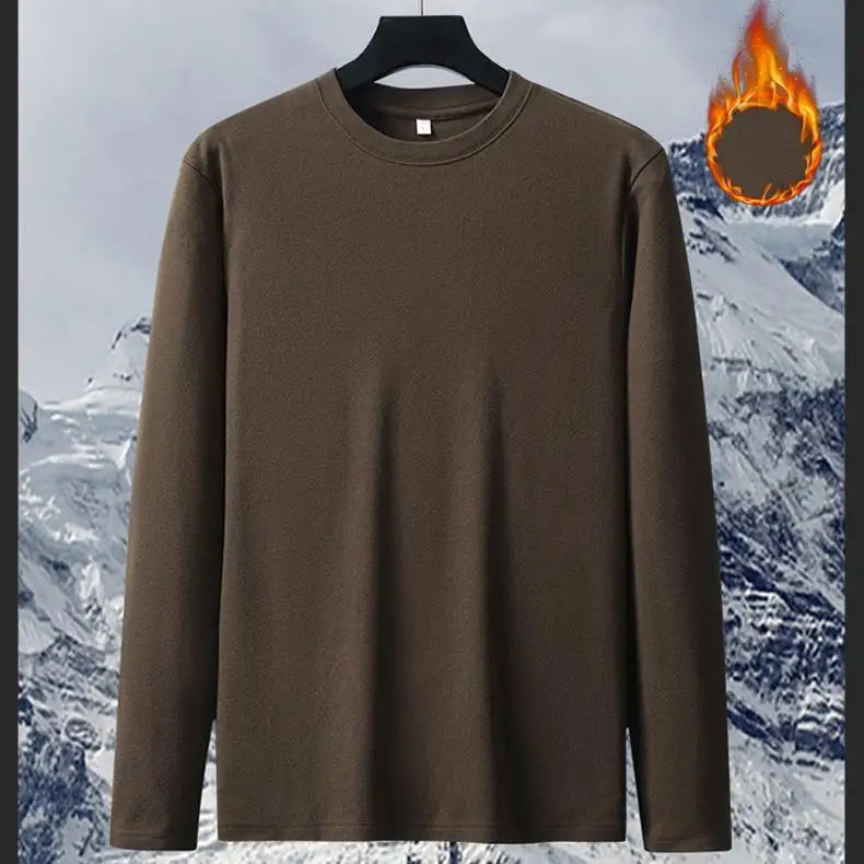 Men's Winter Pullovers Warm Sweatshirt Big Size 85-150kg Plus Size 3XL-8XL Long Sleeve Pullover T-shirt Sports Tops
