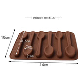 1 Pcs Mold Silicone Baking Cake Decorating Cake Chocolate Mold DIY Six Spoons Mould Bakery Accessories Kitchen tools