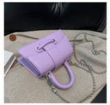 Women Mini Handbag Korean Style Chic Solid Texture Chain Crossbody Bag Ladies Summer High-Grade New Lipstick Commuter Bags