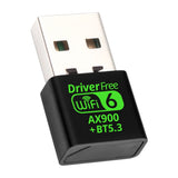 USB WiFi 6 Bluetooth 5.3 Adapter USB WiFi Network Wireless Wlan Receiver Dual Band 2.4/5.8GHz Mini USB WiFi Dongle Driver Free