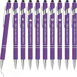 10 pcs Bulk Custom Pens Personalized with Name Engraved Text/Logo Stylus Tip Black Ink Options for Events & Promotions 10/1 pcs