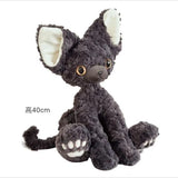 50CM Black German Cat Plush Toy Black And White Kawaii Small Curly Soft Accompany Doll To Send Children Birthday Christmas Gift