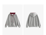 TOYOUTH Women Hoodies Sweatshirt 2025 Autumn New Contrasting Color Embroidery Splicing Hooded Pullover Tops