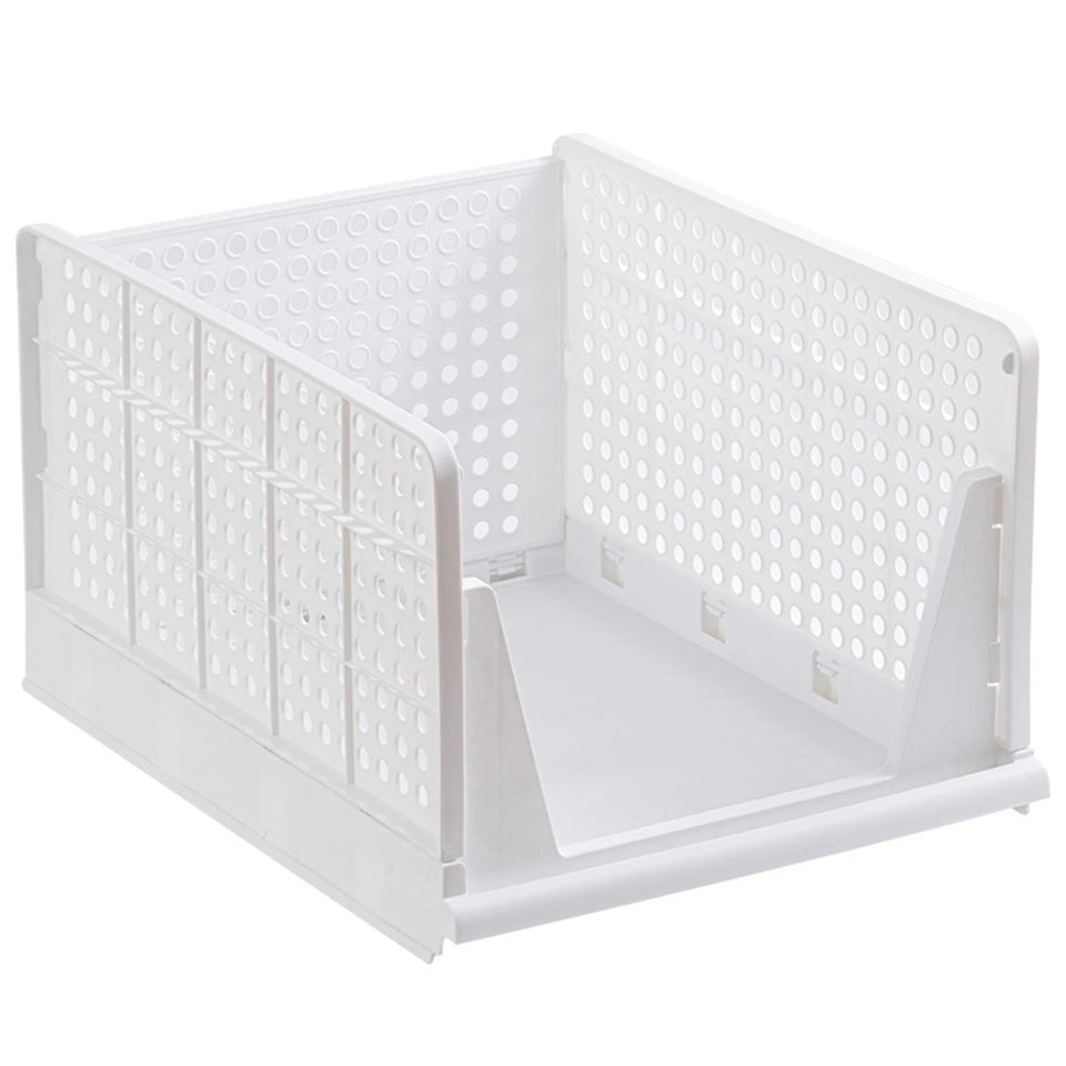 Stackable Wardrobe Drawer Cabinet Organizer Drawer Clothes Closet Storage Box Shelves Plastic Layered Partitions Storage Rack
