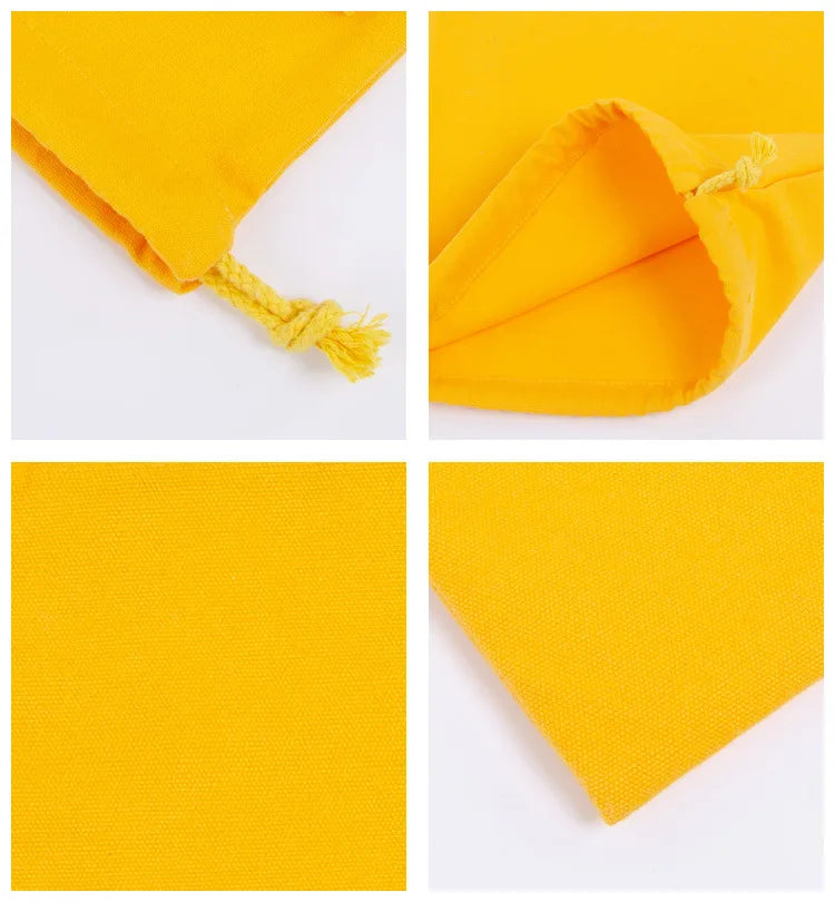 Cotton Drawstring Storage Bag White Canvas Bags for Candy Gift Package Pouch Reusable Home Sundries Organize Dustproof Sacks