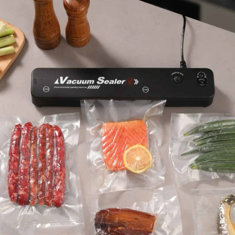 Kitchen Gadgets Food Vacuum Sealer Home Sealing Machine Food Storage Plastic Bags Sealer Portable Food Preservation Machine