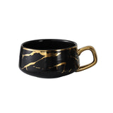 Nordic Marble Textured Ceramic Coffee Cup Creative Office Home Mug with Lid Couple Afternoon Tea Coffee Cup Set Holiday Gift