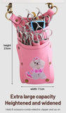 Fenice scissors storage bag,hold 8 scissors, 8 paintings, 6 colors cowhide,waist bag, pet beautician, barber's special waist bag