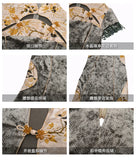 Blood Supply Original New Chinese Cheongsam Slim Dress Tie Tassel Jacquard Tunic Waist Sheath Long Trumpet Dresses Festival