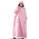 2025 Super Long Flannel Blanket with Sleeves Winter Hoodies Sweatshirt Women Men Pullover Fleece Giant TV Blanket Oversized New