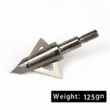 3pcs Hunting Broadhead 100gn-150gn ArrowHead Arrows Points for Compound Recurve Traditional Bow Crossbow Hunting Archery Outdoor