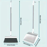 Foldable Broom and Dustpan Set, Compact Wall Mountable with Extra Stiff Bristles for Easy Storage & Cleaning